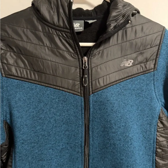 New Balance Teal and Black Hooded Jacket - Picture 2 of 13